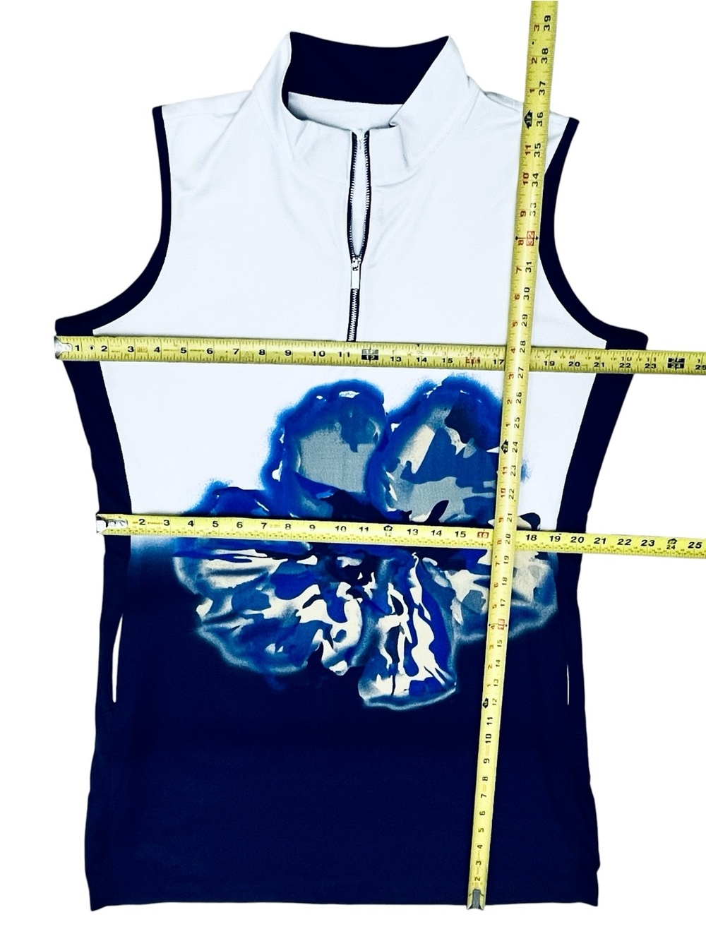 Tail Activewear Dress Blue Bloom Flower Golf Tennis UPF 50+ Zip/Pockets Sz XL - Picture 9 of 12